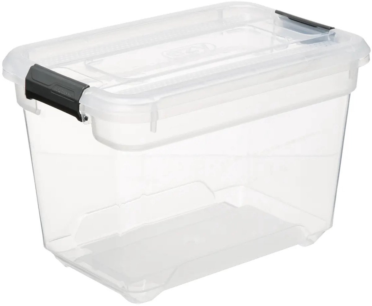 5Five Opbergkist met deksel - Solutions Box - 6.5 liter - 29x19x19 cm - kunststof - transparant