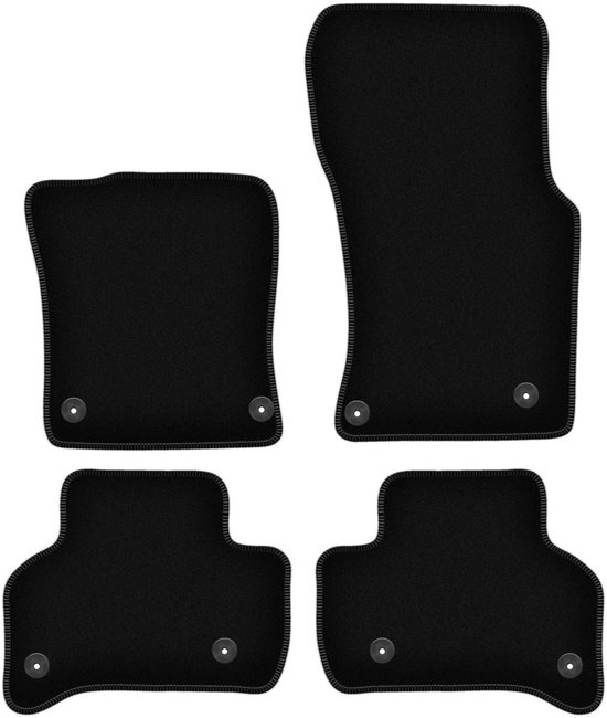Tapis de sol en velours noir BASIC pour : Jaguar XE berline (2015-)