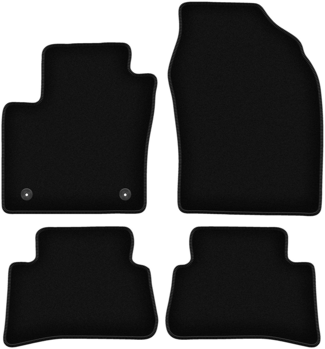 BASIC zwarte velours matten voor: Toyota C-HR crossover (2016-)