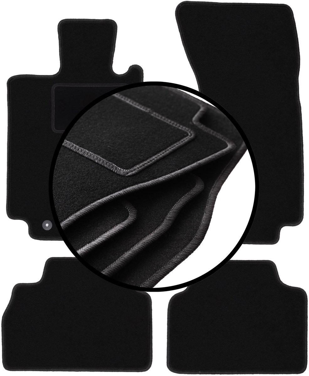Complete set veloursmatten voor: Mercedes S W220 4Matic kort (1998-2005)
