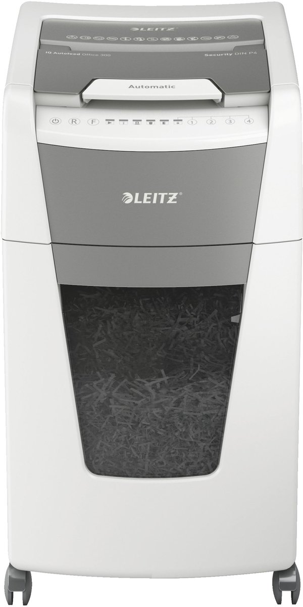 Leitz IQ Autofeed+ Office 300 Stille Papierversnipperaar