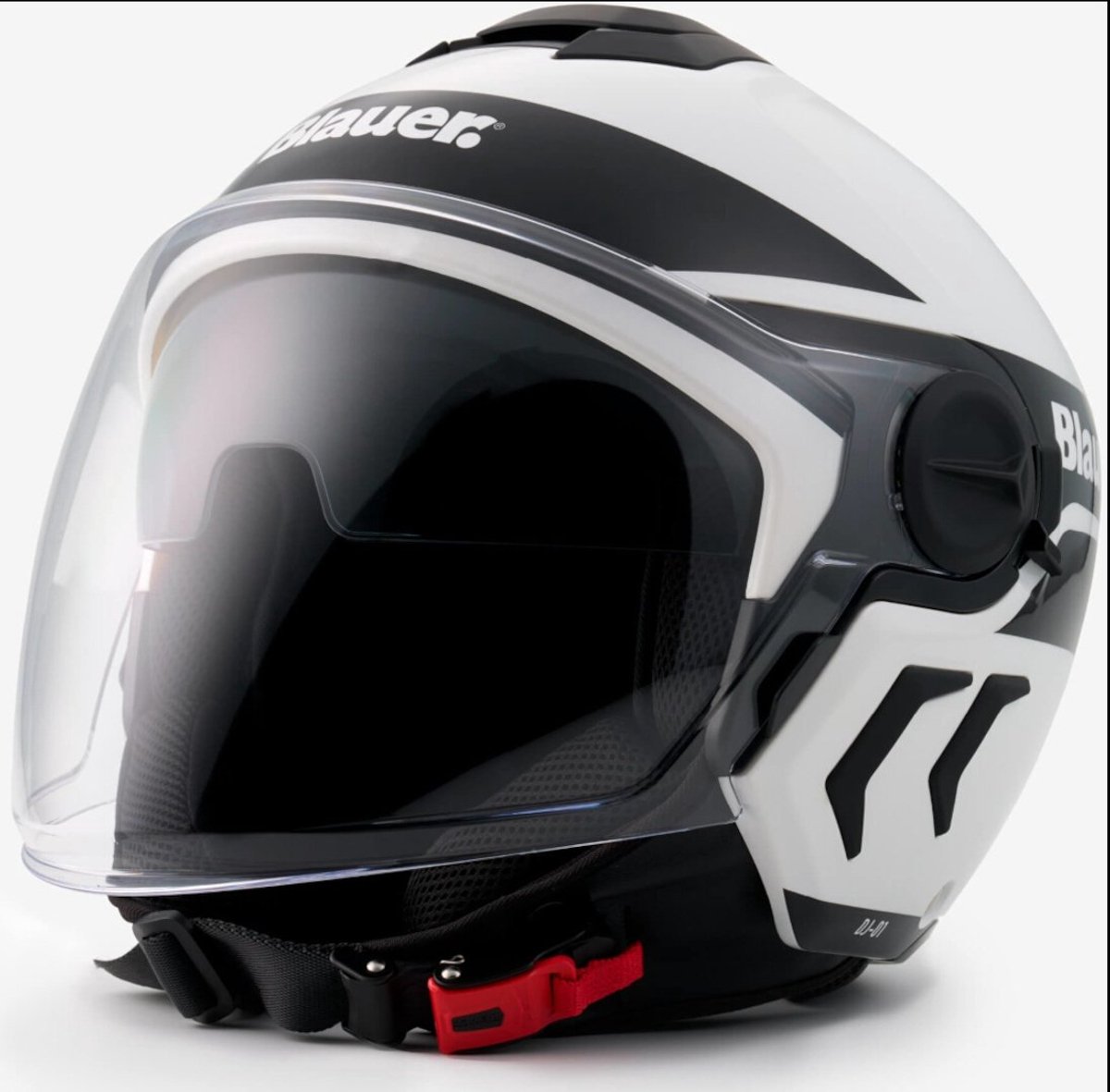 Blauer Demi Jet DJ-01 Graphic B Wit Jethelm - Helm