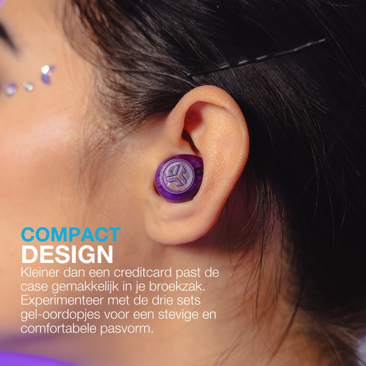 JLAB Go Pods ANC Draadloze Oordopjes Zwart