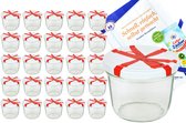 Set van 25 bekers 230 ml Naar 82 lint decor deksel incl. Diamant Gelierzauber receptenboekje