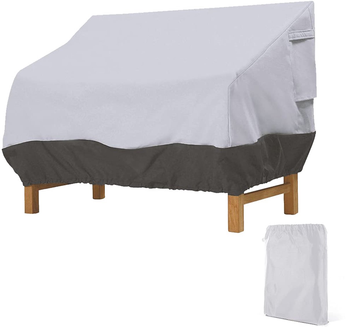 Unyqoos Tuinbank Beschermhoes voor Uitzonderlijke Weerbestendigheid en Bescherming, 4-Zits, 224 x 83 x 84 cm grijs