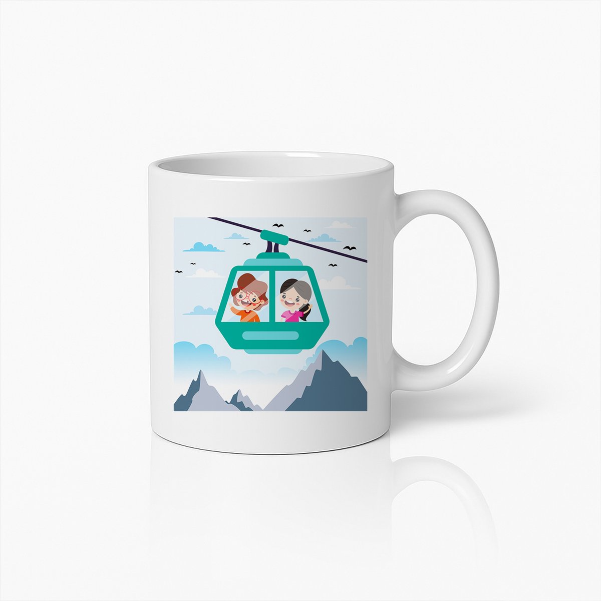 Leuke Kabelbaan Avontuur Mok – Sfeervolle Bergreis Koffiebeker