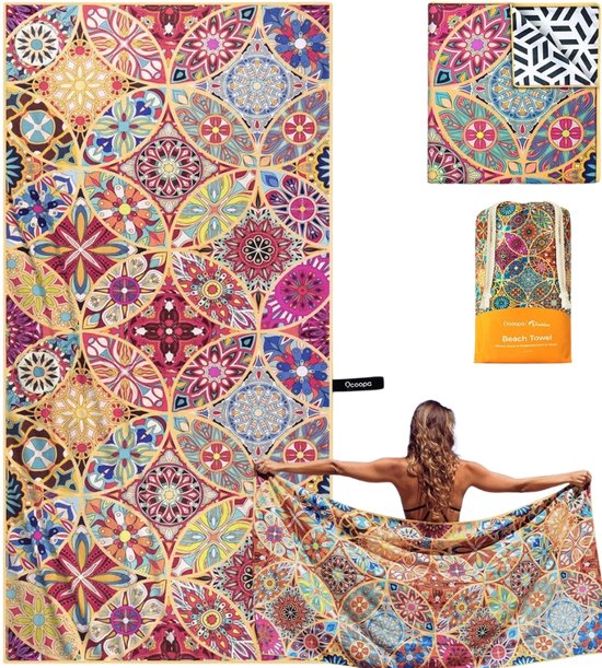 Diveblues® Strandlaken - Sneldrogende Handdoek - Large 178 x 80 cm - UltraSoft Microvezel - Zandvrij - Reishanddoek - Compact & Lichtgewicht