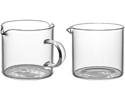 Glazen Melkkannetjes Set van 2 - Perfect voor Latte Art en Koffie