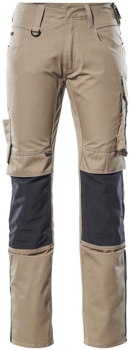 Mascot Unique Broek met kniezakken 12679-442 - lichtkhaki/zwart - C58 - 90