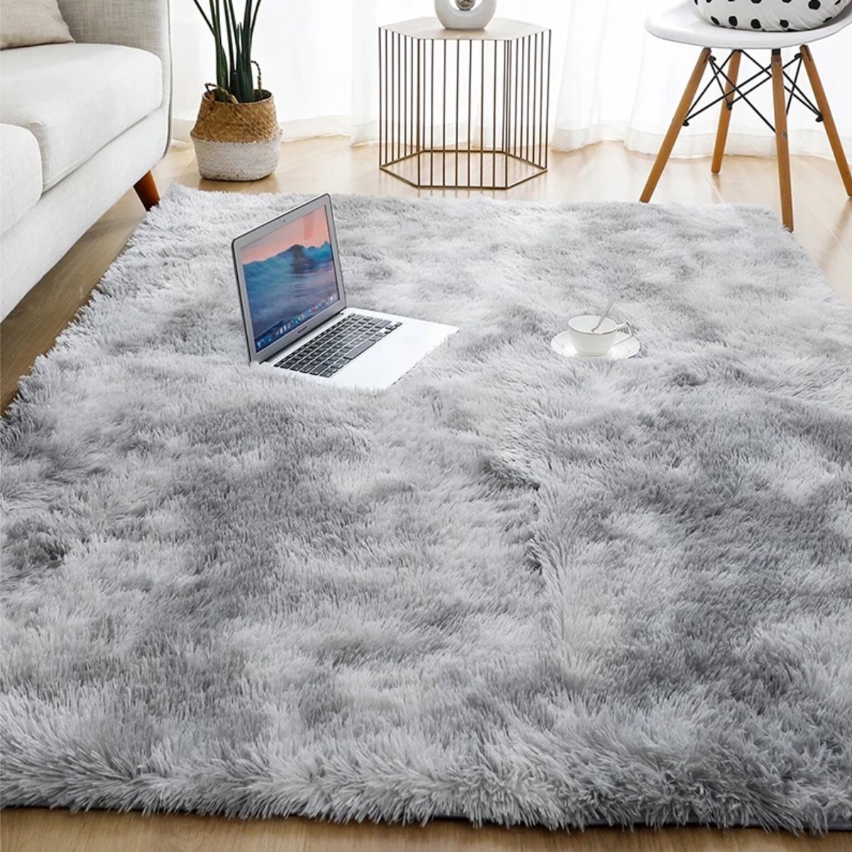 Happyment Zacht fluffy vloerkleed - Hoogpolig tapijt - Wasbaar - Woonkamer, slaapkamer, kinderkamer - 200x300cm
