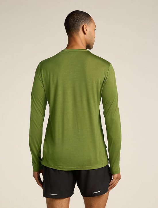 Foto: Icebreaker merino 125 cool lite sphere iii t shirt met lange mouwen groen m man