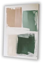 Plan de couleur abstrait avec des tons verts - Peinture en blocs de couleur sur toile - Peinture sur toile plans de couleur - Japandi - Décoration intérieure - Décoration murale - toile 30x45 cm