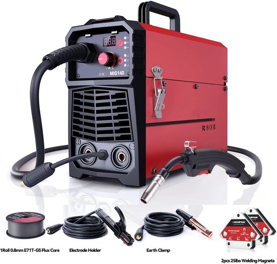 Wiltec kunststof lasmachine voor PE-pijpen, lasapparaat voor buizen 2000 W tot 300°C, moflasapparaat incl. 7 verwarmingsdoornen 16-63 mm, lasmachine voor buizen, moffen en fittingen