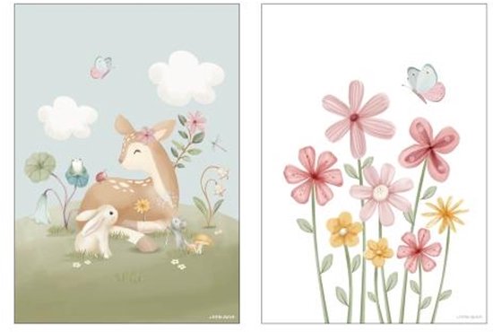 Little Dutch Poster - Maat A3 - Poster Kinderkamer Jongens & Meisjes - Multicolour - Fairy Garden