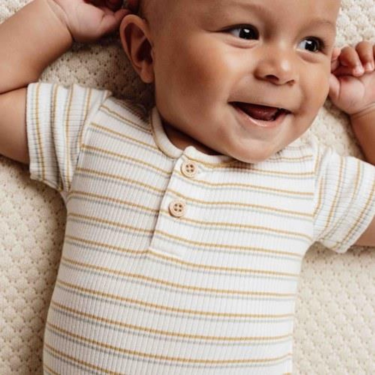 Little Dutch Romper - Maat 56 - Romper korte mouw Jongens & Meisjes - Multi Stripe, Meerkleurig - Little Farm