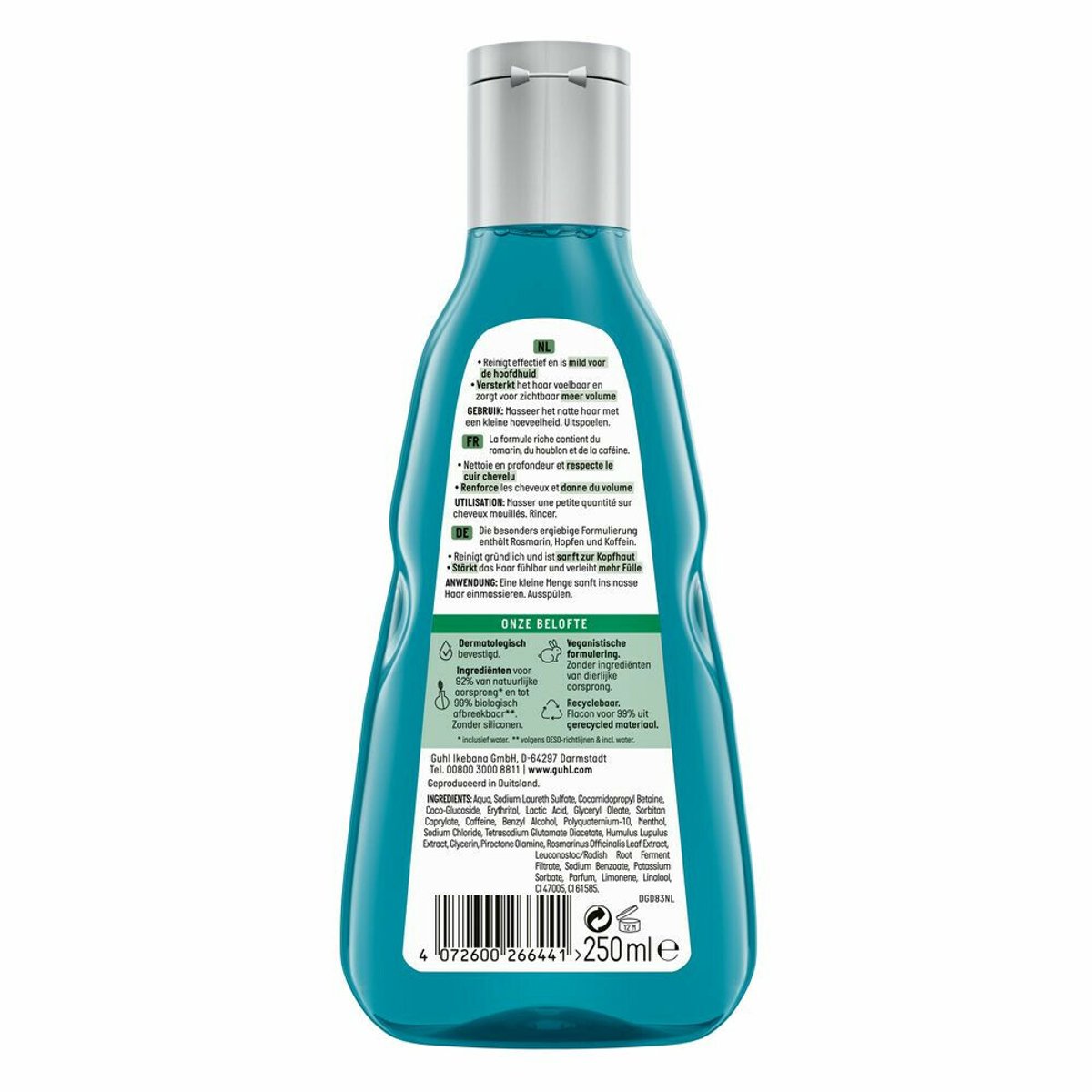 Guhl - Shampoo Man Vol & Sterk - 24 x 250 ml - Voordeelverpakking