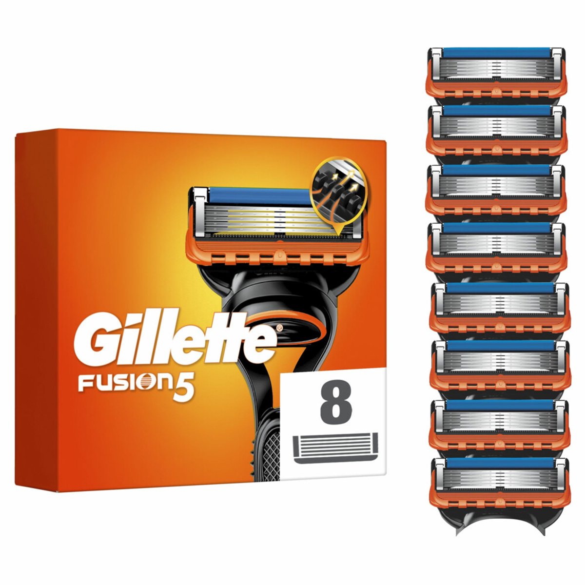 Gillette - Scheermesjes Fusion 5 - 10 x 8 stuks - Voordeelverpakking