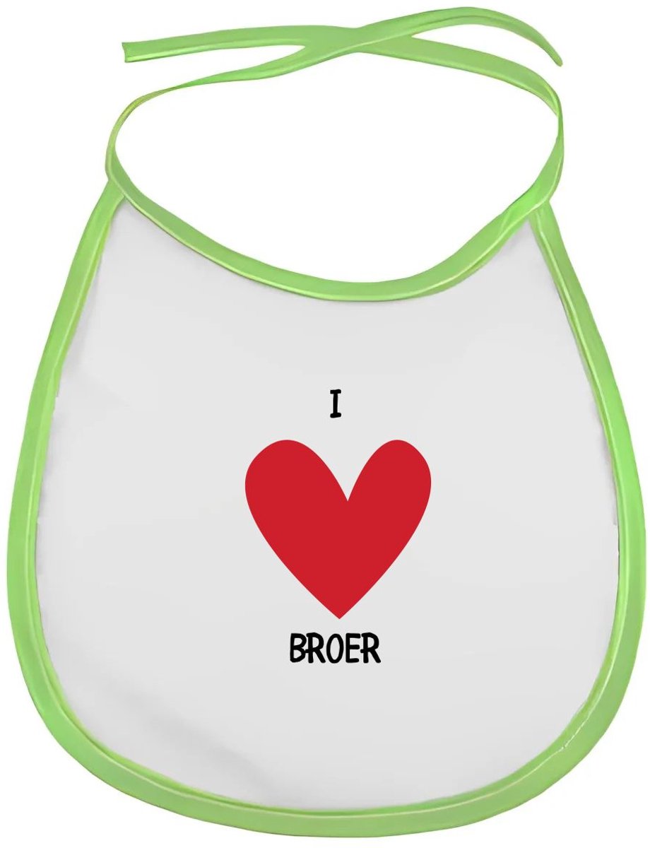 Akyol - ik hou van mijn broer slabbetje groen - Broer - broers - cadeau voor je broer - familie - hartje - love