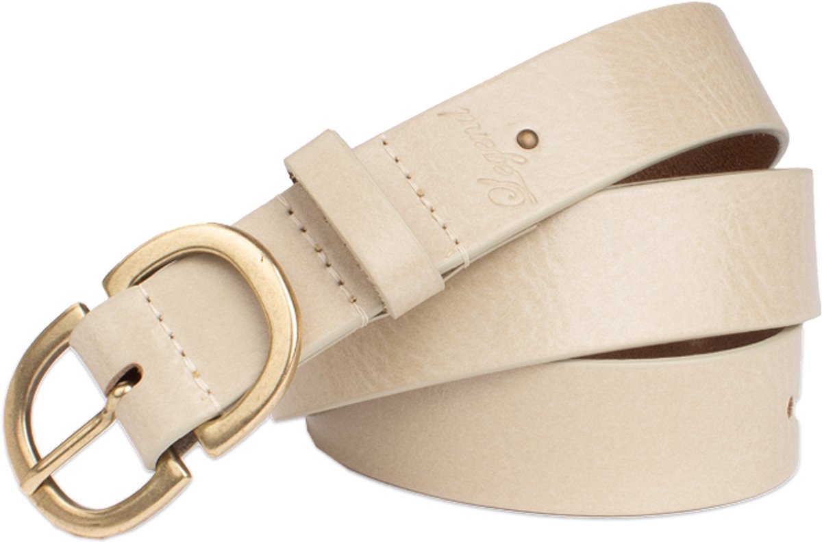 Legend Dames - Leren riem - Crème - 90cm