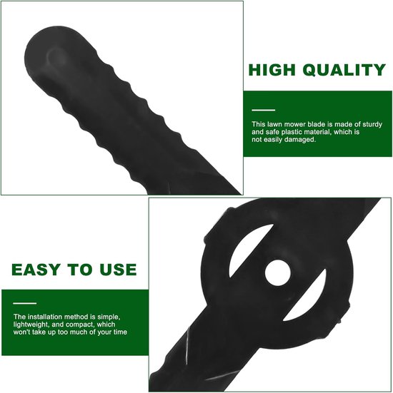 Reservemessen, 60 stuks reservemesjes, 5 mm trimmer, reservemes, compatibel met verschillende accu-grastrimmers, reservemes, grastrimmer voor tuinterras (zwart) van Merkloos	 — afbeelding 4