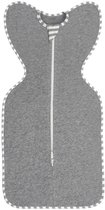 Baby Inbakerslaapzak - Ademend Katoen - Anti-Schrik Slaapzak - Voor Baby’s - Comfortabel Slapen - Pasgeborenen - Grijs - M - 1 stuks