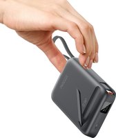 Phreeze Magnetische Powerbank PBMS3B - Draadloos Opladen - Geschikt voor MagSafe met Vaste USB-C Kabel & Standaard