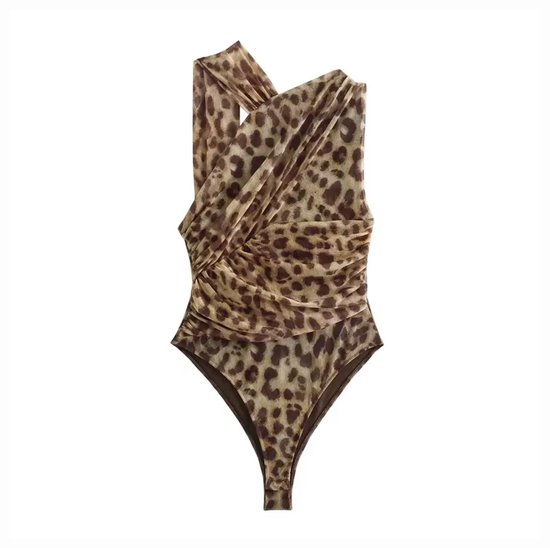 Dames Bodysuit Tijgerprint - Tijger - Luipaard - Mode - Body - Trendy