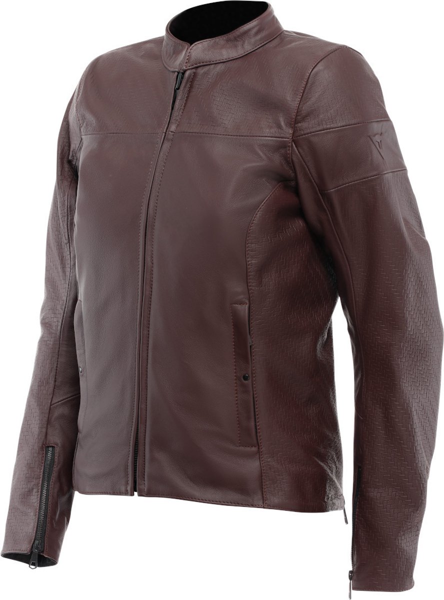 Dainese Itinere Dames Donkerrood Leren Motorjas - Jas