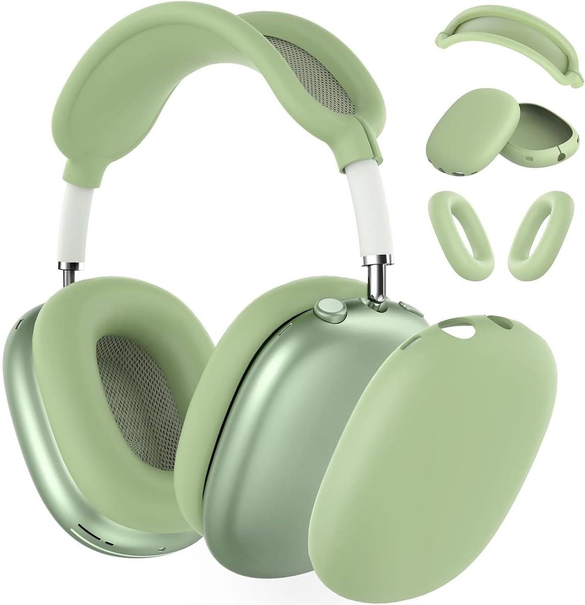 Siliconen Case Cover Max - Geschikt voor Airpods max - Anti-kras Oorkussen en Oorcups
