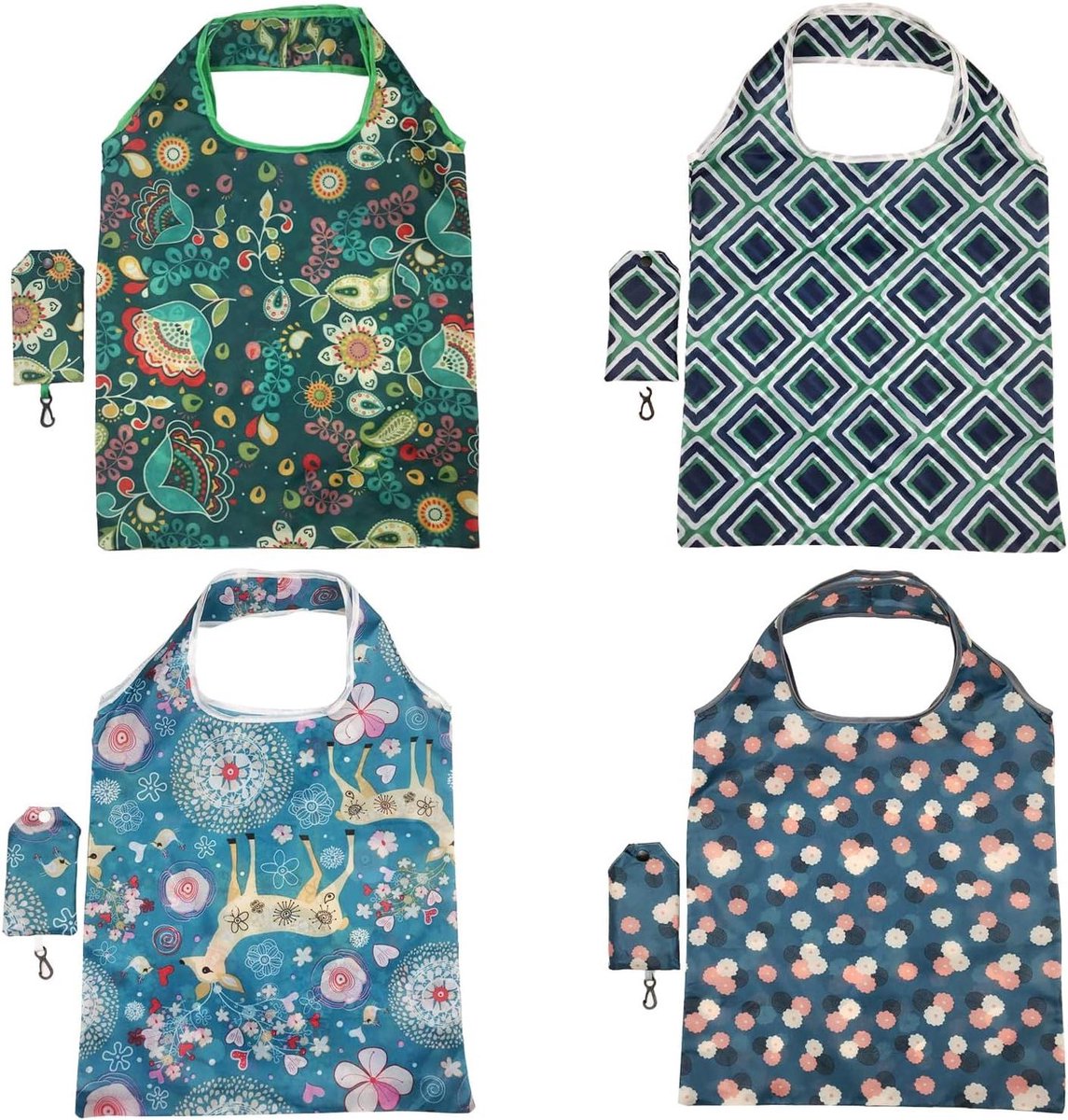 Opvouwbare Boodschappentas - Set van 4 stuks