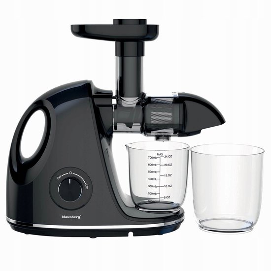 Klausberg Slow Juicer KB-7861 - 150W - Cold Press - Stille Juicer voor Groente, Fruit & Kruiden - BPA-vrij - Zwart - 700ml van Klausberg — afbeelding 3