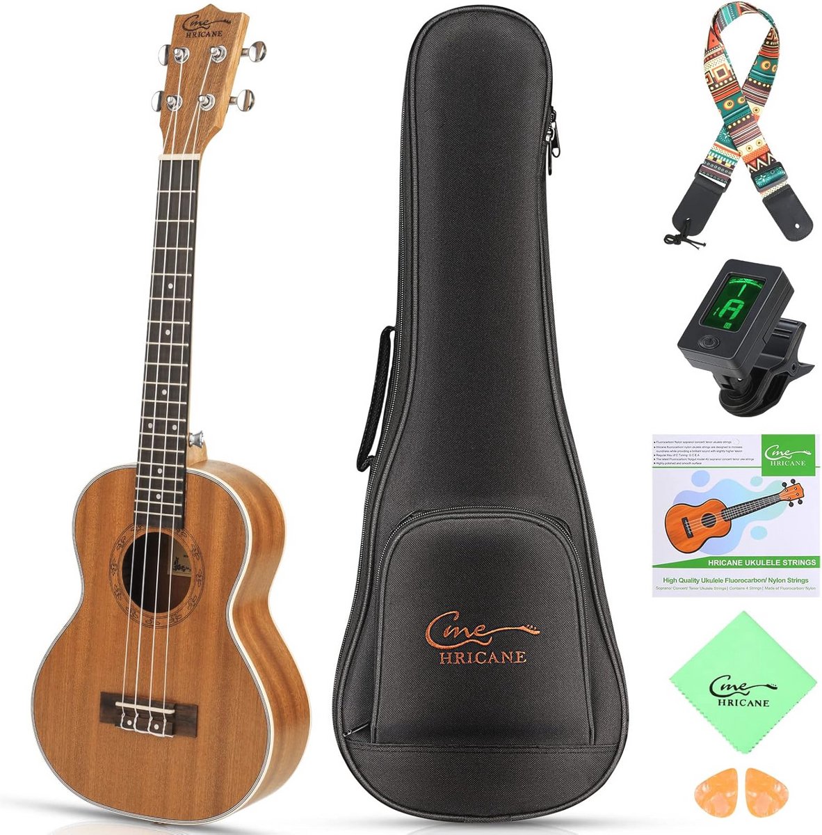 Sopraan Ukelele Set voor Kinderen en Volwassenen - 53 cm Starterset met Tas, Tuner en Snaren