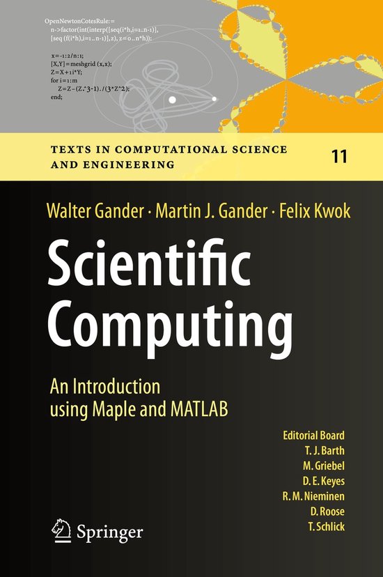 Scientific Computing An Introduction using Maple and MATLAB - cover