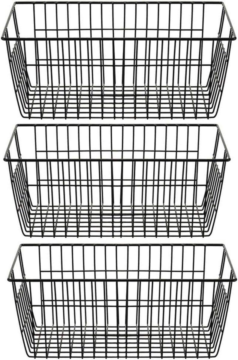 Grote Draad Organizer Bins - Set van 3 - Ideaal voor Keuken, Badkamer en Kasten