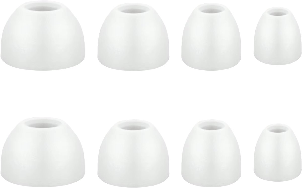 Ibley ComfortFit Siliconen oortips voor B&O Beoplay H3/H5/E4/E6/E8/EQ Licht grijs - Siliconen Earplug - S/M/L/XL formaat - 4 paar - 4 maten - Beoplay H3/H5/E4/E6/E8/EQ oortips
