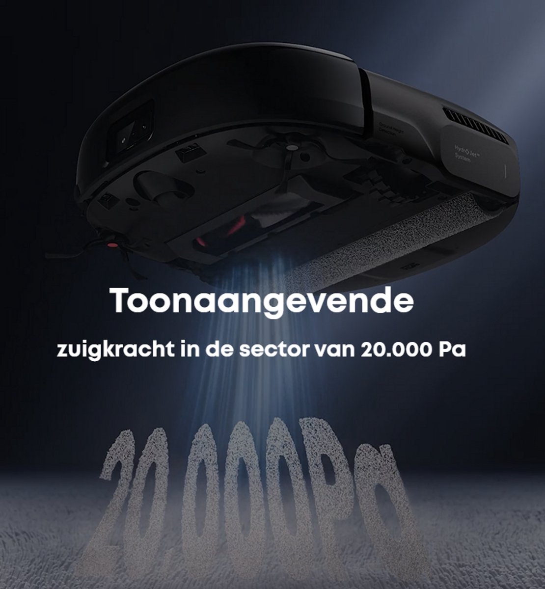 eufy Robotstofzuiger Omni E28, draagbare dieptereiniger, HydroJet dweilsysteem, 20.000 Pa zuigkracht, DuoSpiral borstels die ontklitten, CornerRover arm voor het schoonmaken van hoeken, alles-in-één-station, voor gezinnen met huisdieren en kinderen. — afbeelding 7