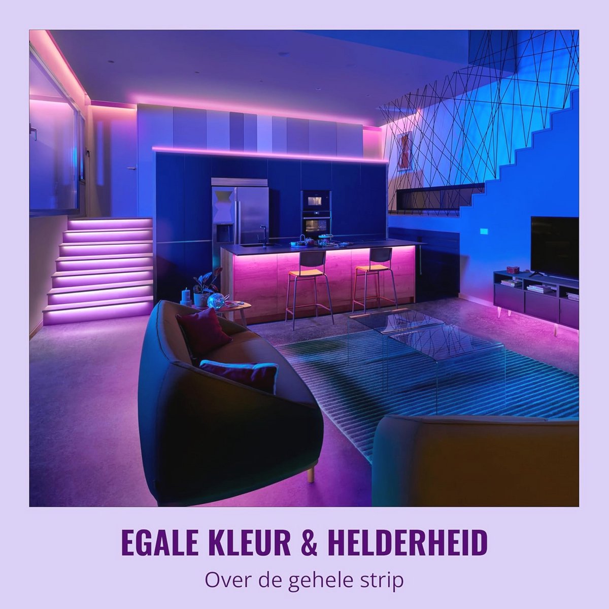 LED strip 30 meter - RGB - Slimme verlichting met Muzieksynchronisatie - Eenvoudige installatie