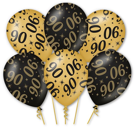Retro verjaardag ballonnen 21 jaar 6 stuks