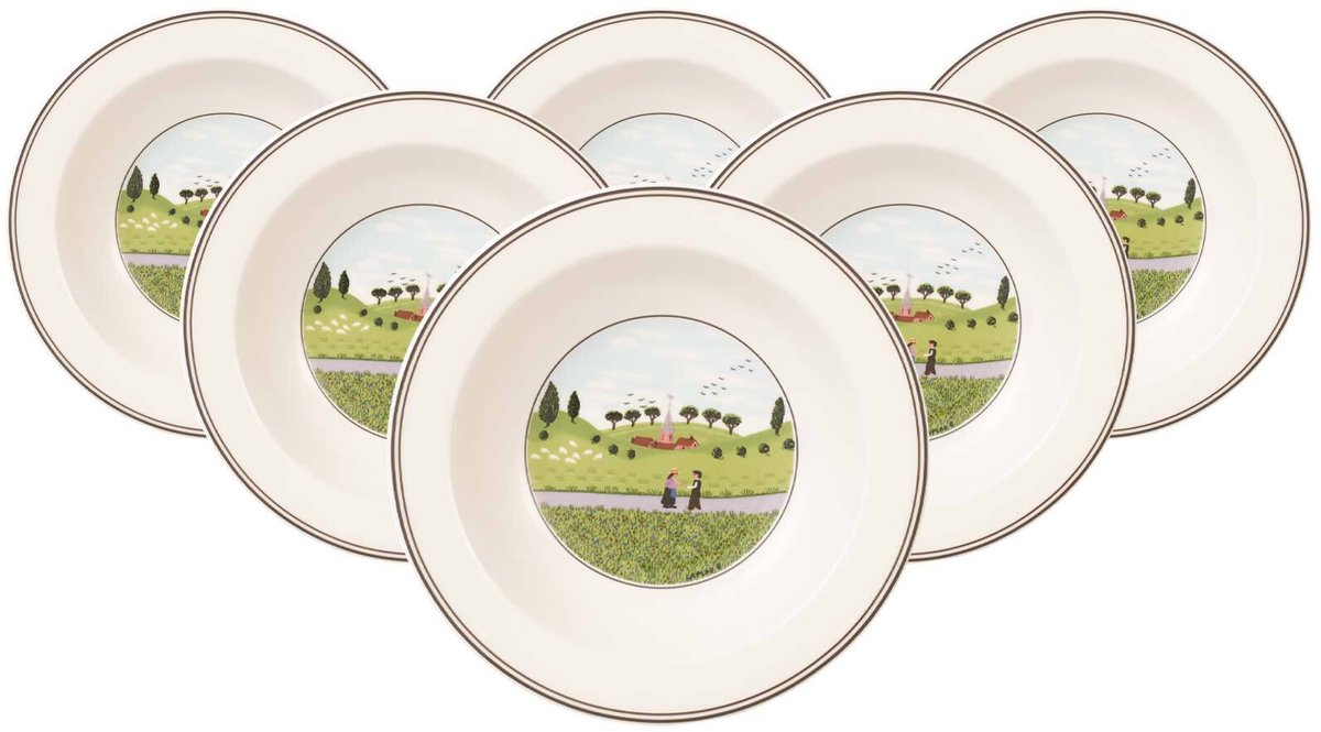 Salatschalen Begegnung Design Naif ø 20 cm Set van 6