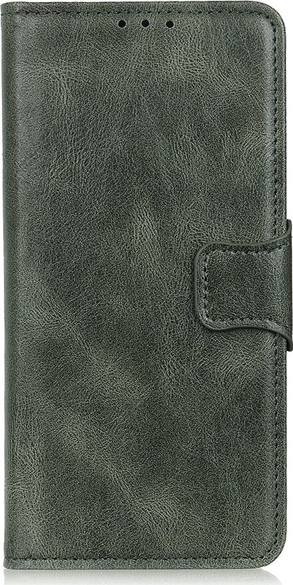 Mobigear Telefoonhoesje geschikt voor Motorola Moto G50 Hoesje | Mobigear Classy Bookcase Portemonnee | Pasjeshouder voor 2 Pasjes | Telefoonhoesje voor Pinpas / OV Kaart / Rijbewijs - Groen