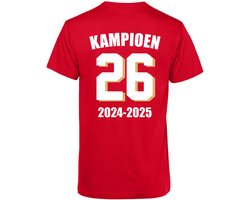 T-shirt 26x Kampioen 2025 | Eindhoven | Shirt Kampioen | Geen officieel PSV Artikel | Rood | maat L