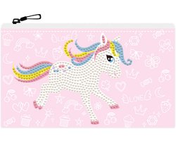 Diamond Dotz etui met rits - Pony Frolic - creatieve knutselset.