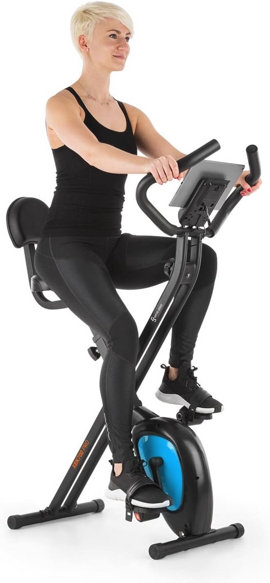 Ergometer Fiets Hometrainer met Trainingscomputer - Opvouwbare Fiets met 8 Kg Vliegwiel en 8-Staps Weerstand