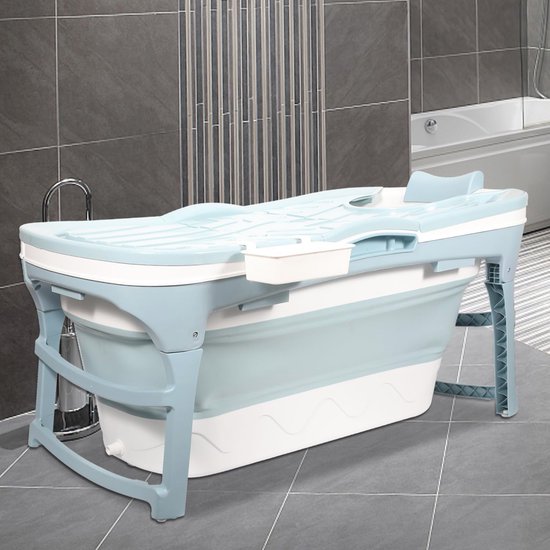CRS Kleine opvouwbare badkuip voor volwassenen en kinderen, past in de douche en kleine badkamers, ook ideaal voor ijsbad en als kinderbad, zwart (75 cm x 55 cm