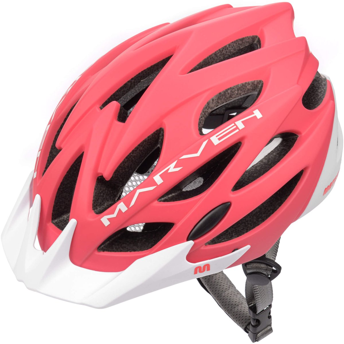 Meteor - Fietshelm - Marven S 52-56 cm koraal/wit