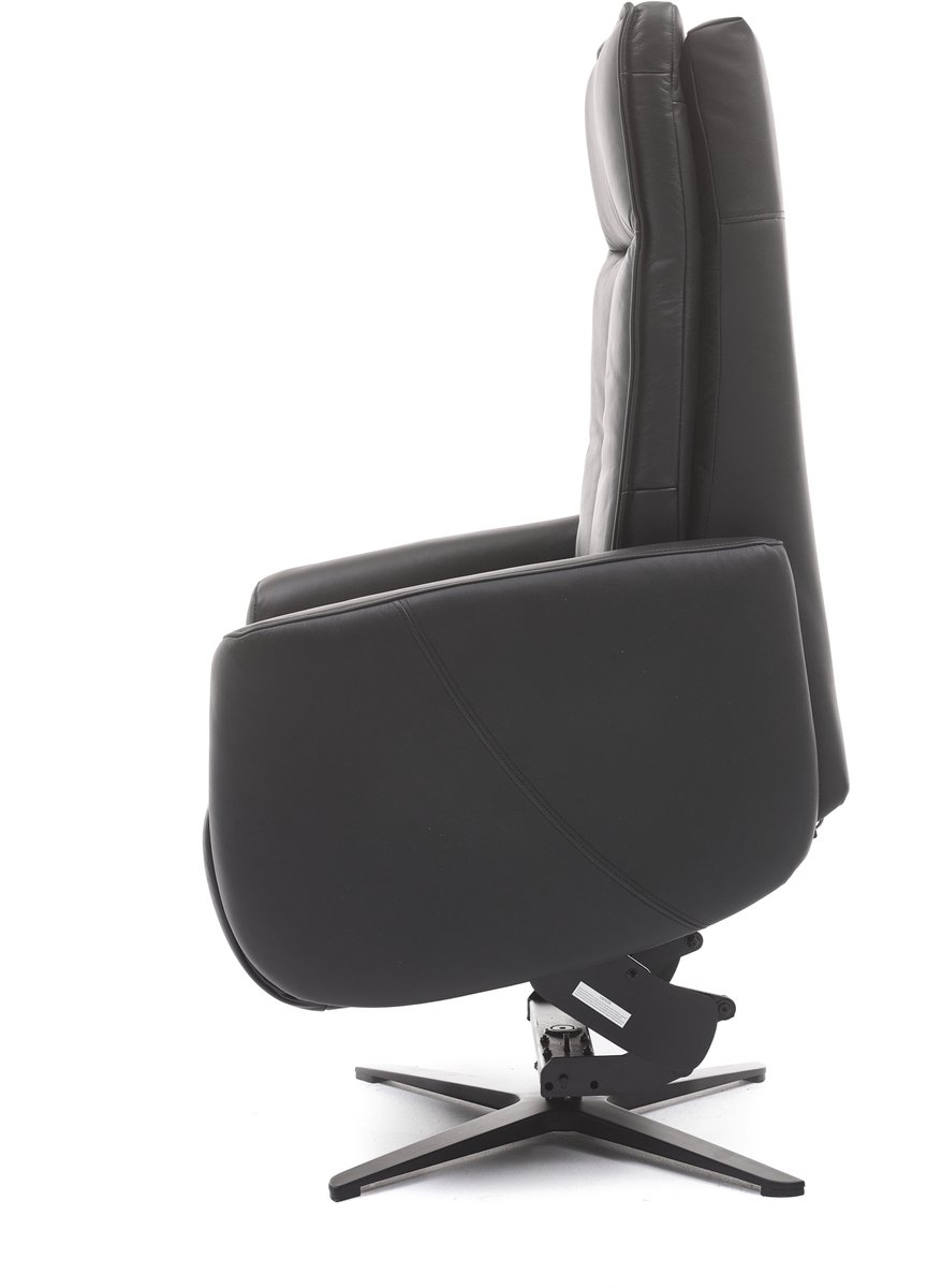 Swiss-Relax - Sta op stoel - Sereno - Zwart - Leer - gebruiksklaar afgeleverd - leder - draaibaar - elektrisch - relaxfauteuil – foto 2