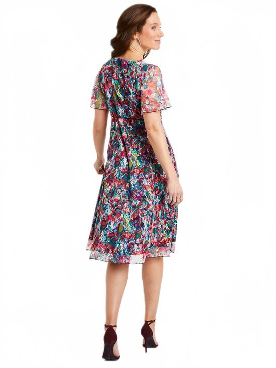 Groen Korte Jurk met Bloemenprint – Ibiza Vibe