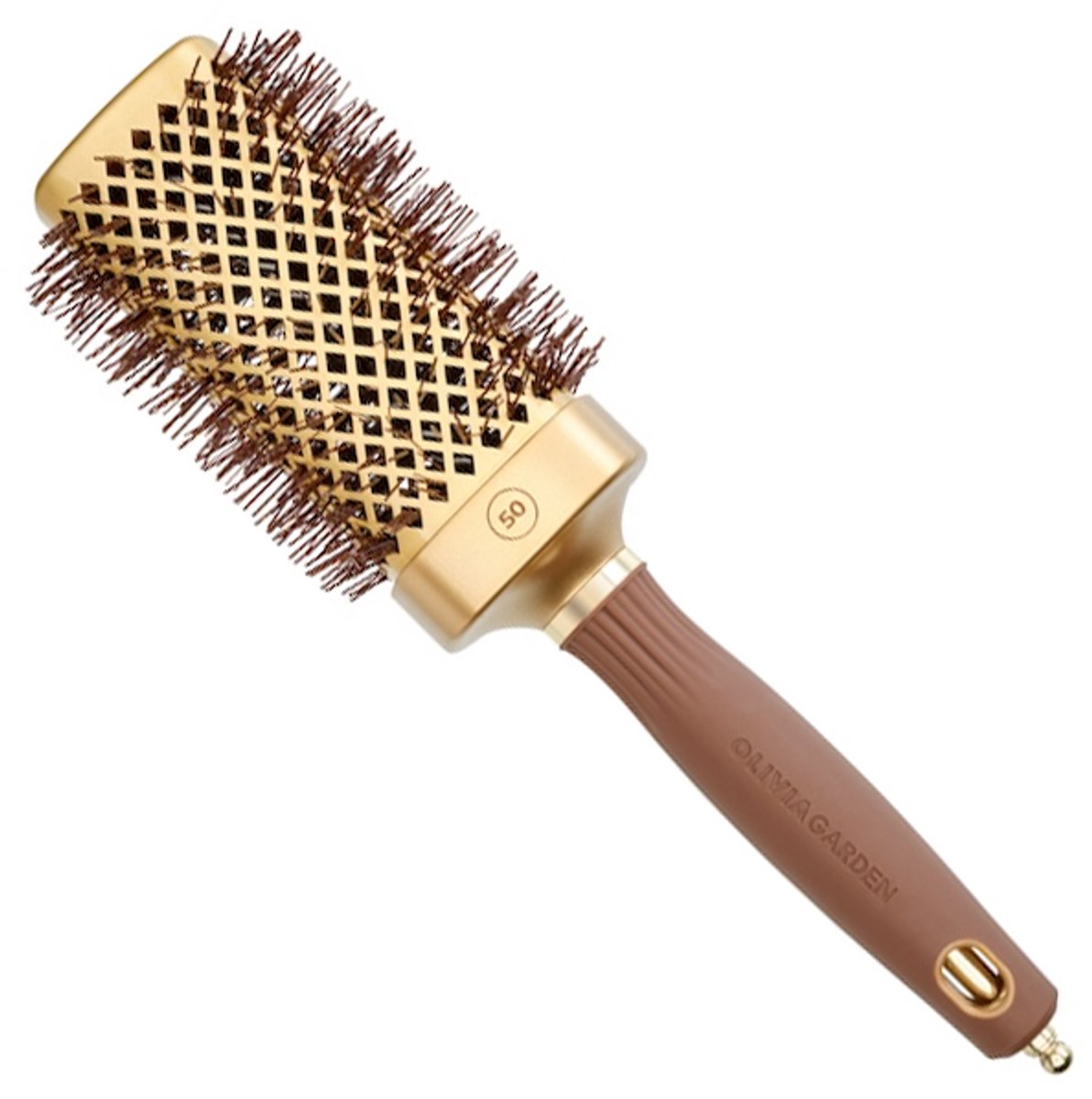 Olivia Garden Expert Blowout Straight Wavy Föhnborstel Goud-Bruin