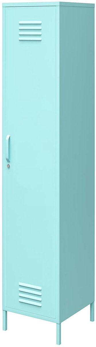 Cache-Hoge Kast - 1-deur - Mint Metaal
