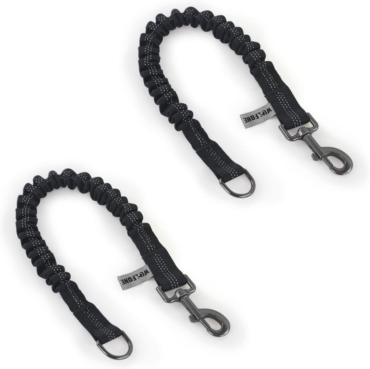 Reflecterende Bungee Hondenriem - Schokdemper 2-Pack voor Veilig en Comfortabel Wandelen